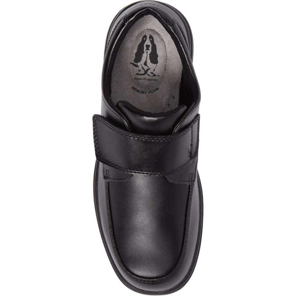 Size 12 Wide Toddler Hush Puppies Kids' Black Dress Shoes - Picture 2 of 5
